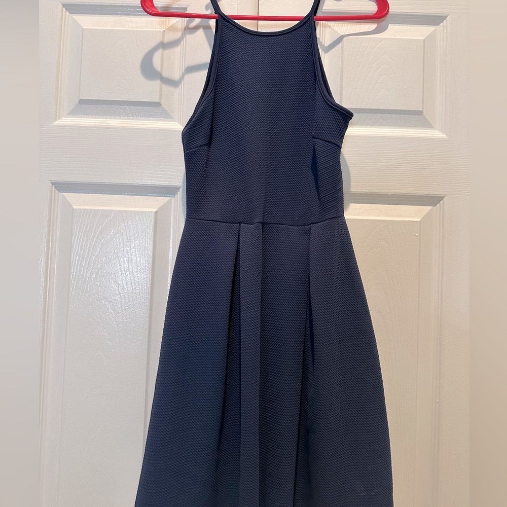 Racer back navy dress